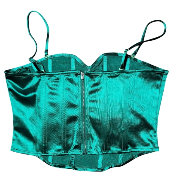 Womens Jade Sleeveless Adjustable Spaghetti Strap Zip Back V-Neck Satin Top - Picture 11 of 14